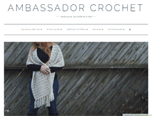 Tablet Screenshot of ambassadorcrochet.com